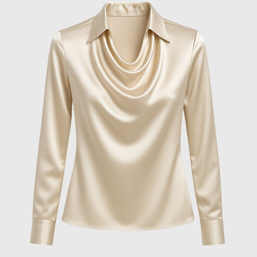 Lyn – Elegante Bluse aus glänzendem Satin