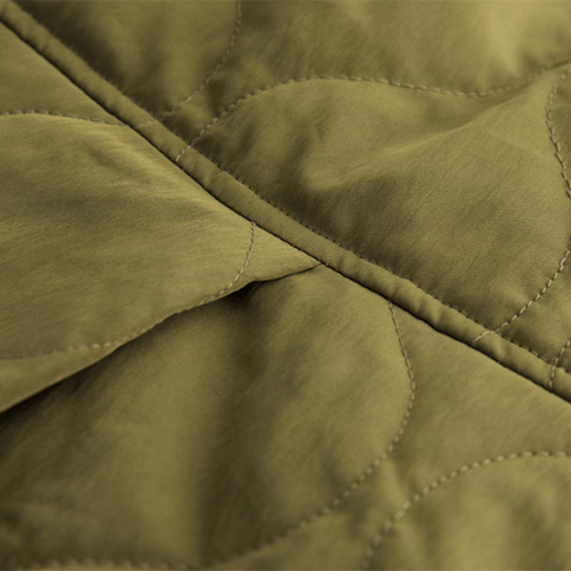 Gesteppte Jacke aus Baumwolle im Kürbishemd-Stil
