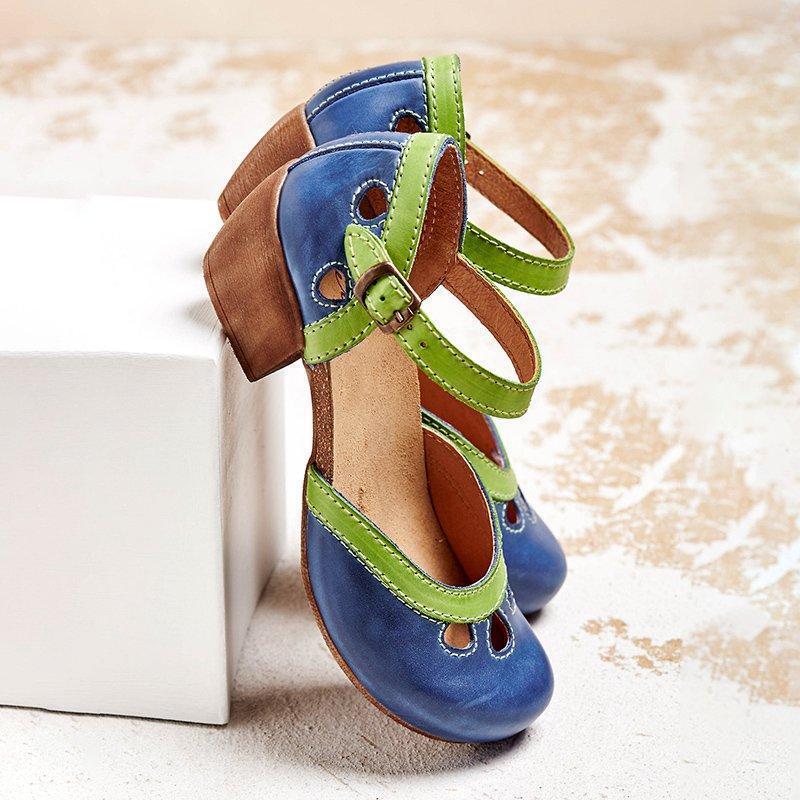 Celda - Bequeme Sandalen mit niedrigen Absätzen