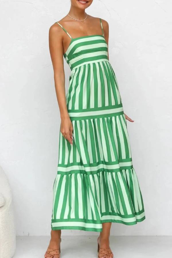 Candy Stripe Maxikleid