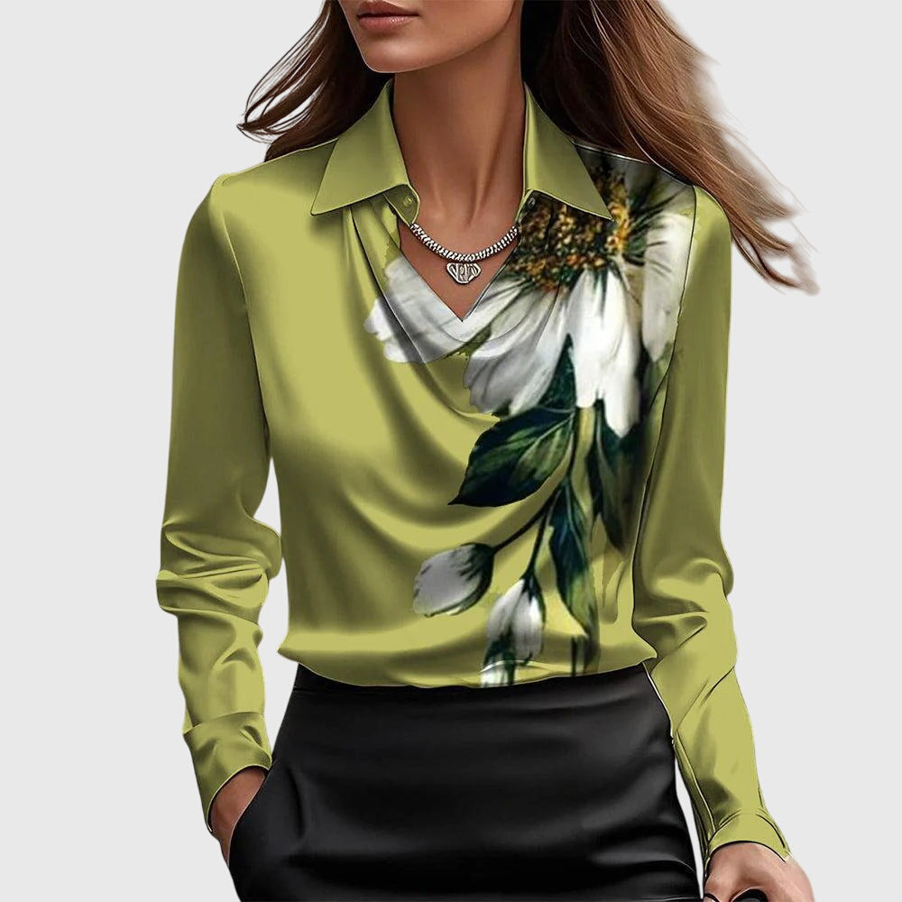 Lyn – Elegante Bluse aus glänzendem Satin