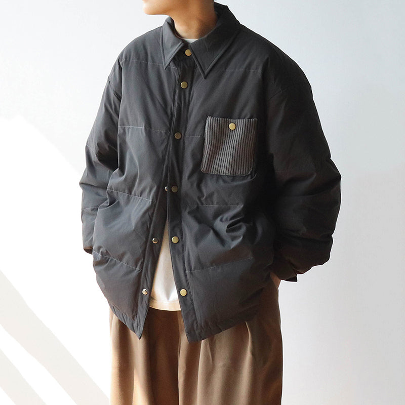 Japanische Retro Wasserabweisende Entendaunenhemd Daunenjacke