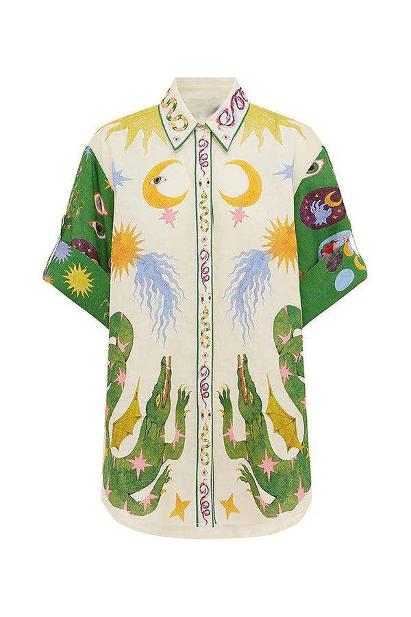 Days of Heaven - Linnenmix Unieke print