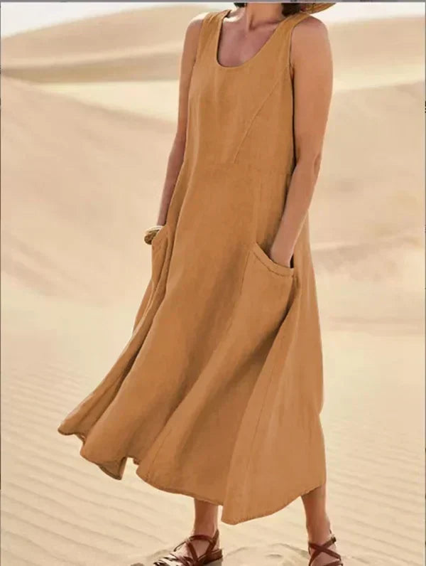 Lilly - Ärmelloses Kleid mit Taschen