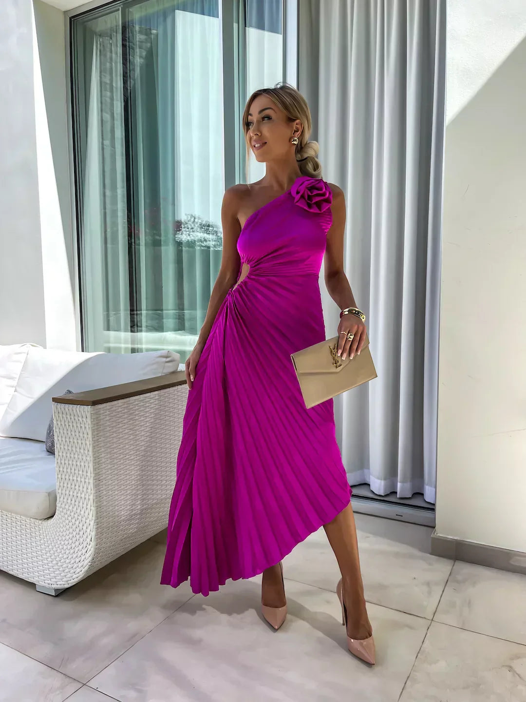 Lizbeth - Blumenkleid mit freier Schulter