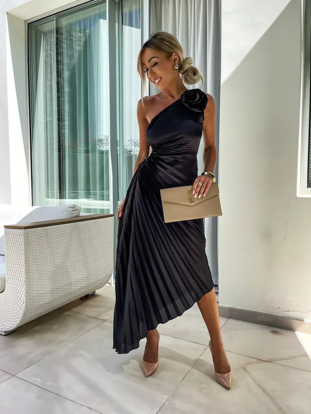 Lizbeth - Blumenkleid mit freier Schulter