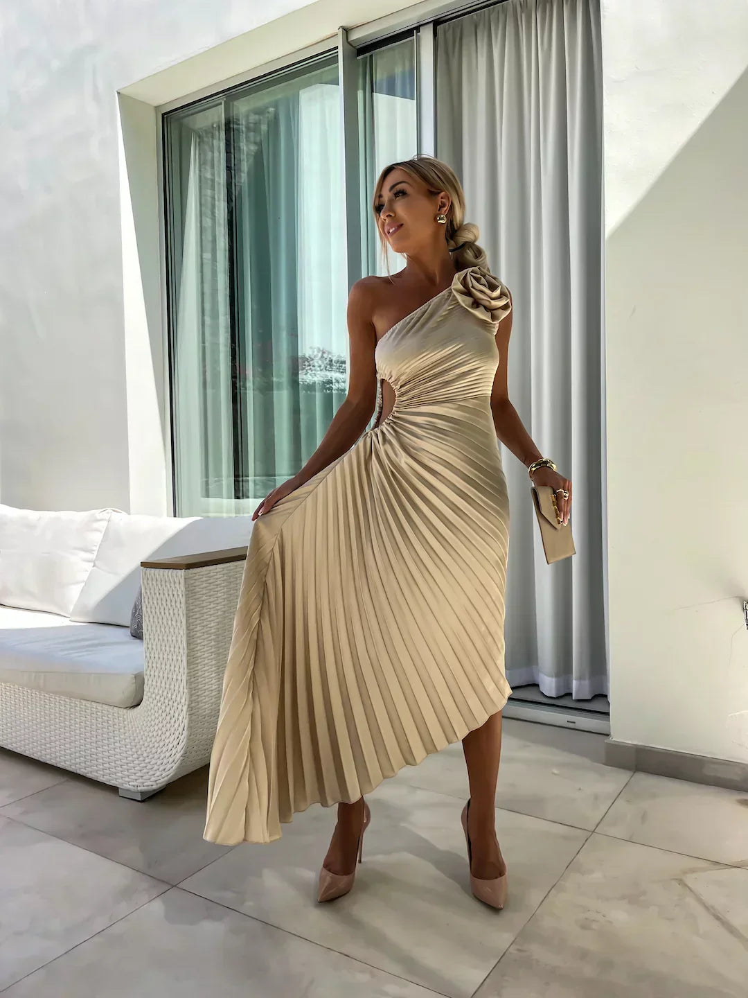 Lizbeth - Blumenkleid mit freier Schulter