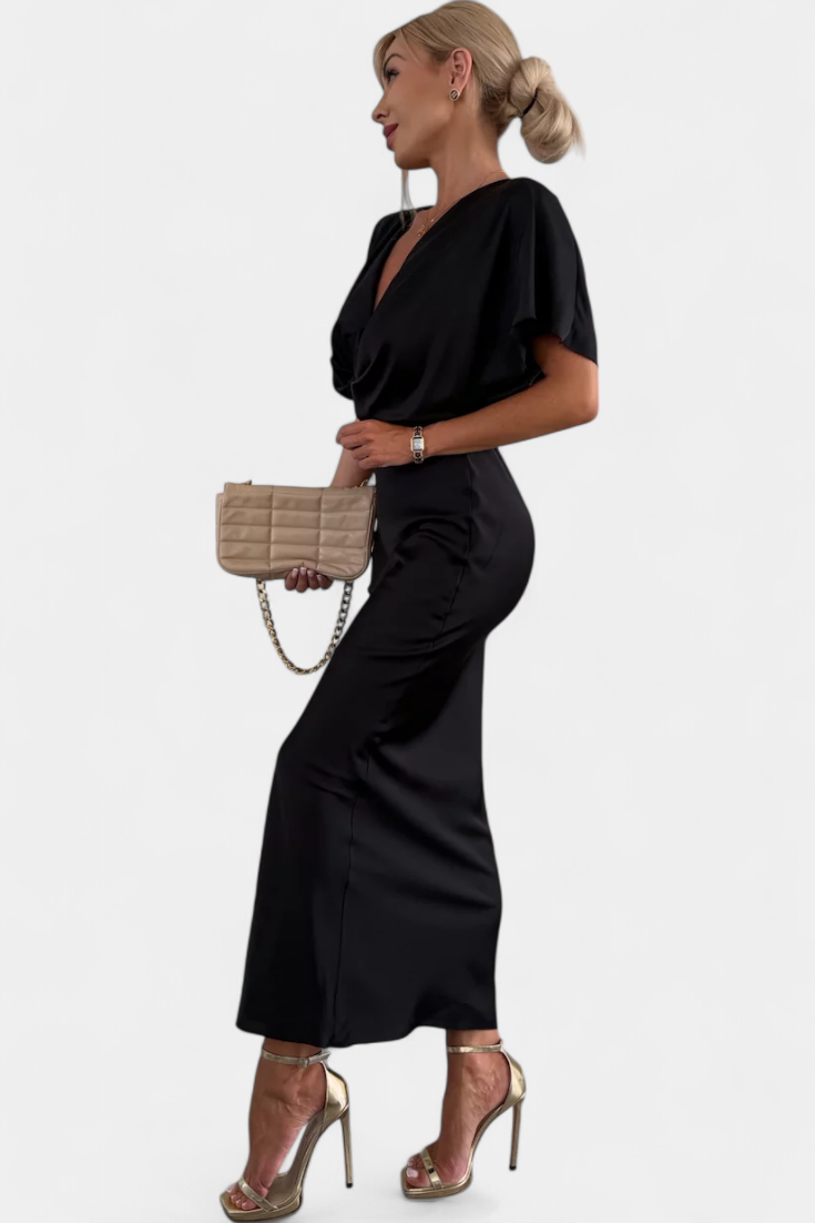 Emryn – Weiches Kleid mit gekreuztem Knoten