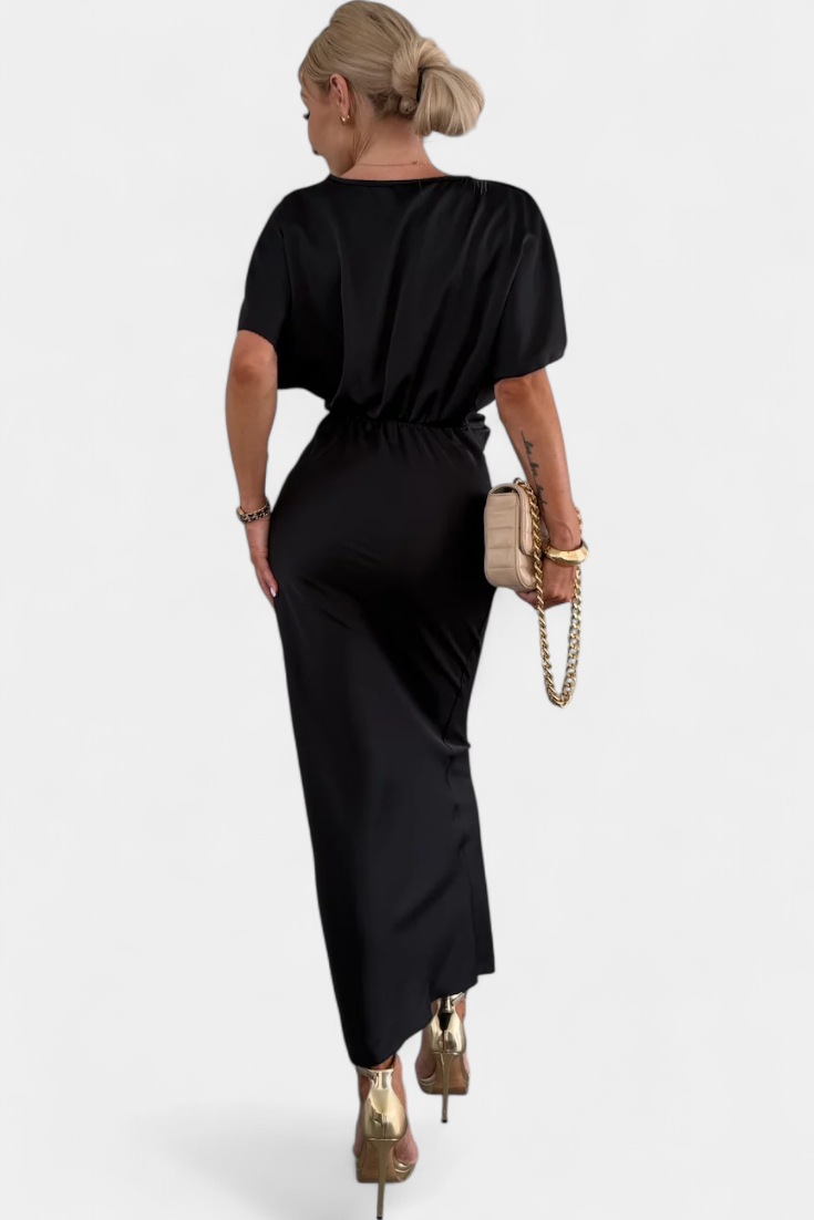 Emryn – Weiches Kleid mit gekreuztem Knoten