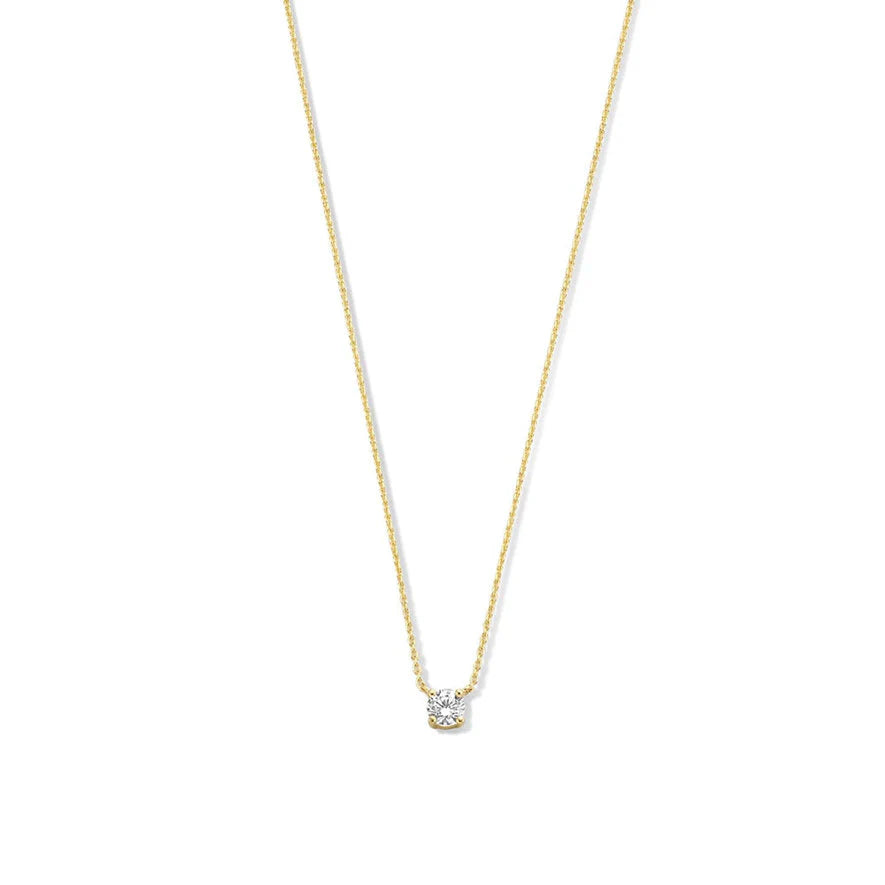 Cléa Moissanit Stein Halskette | Gold 14k