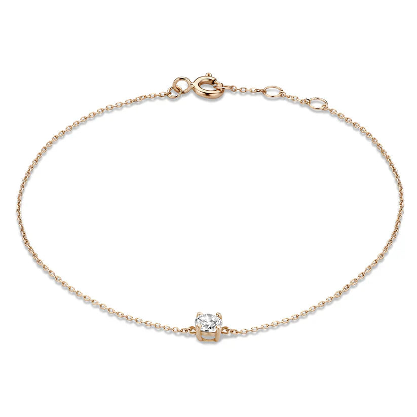 Cléa 14k Gold Moissanit-Stein-Armband