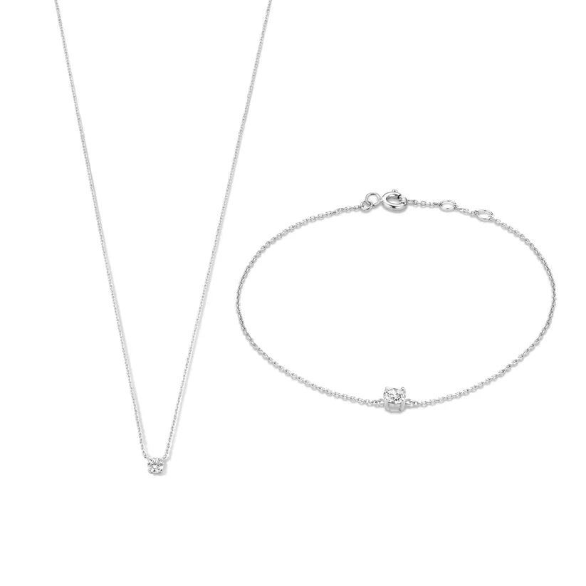 Cléa Moissanit Stein Set | 14k Gold