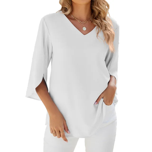 Karolin - Bluse mit V-Ausschnitt