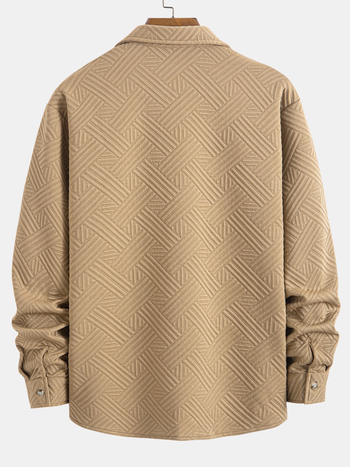 Gestreiftes Jacquard-Hemd mit Knöpfen