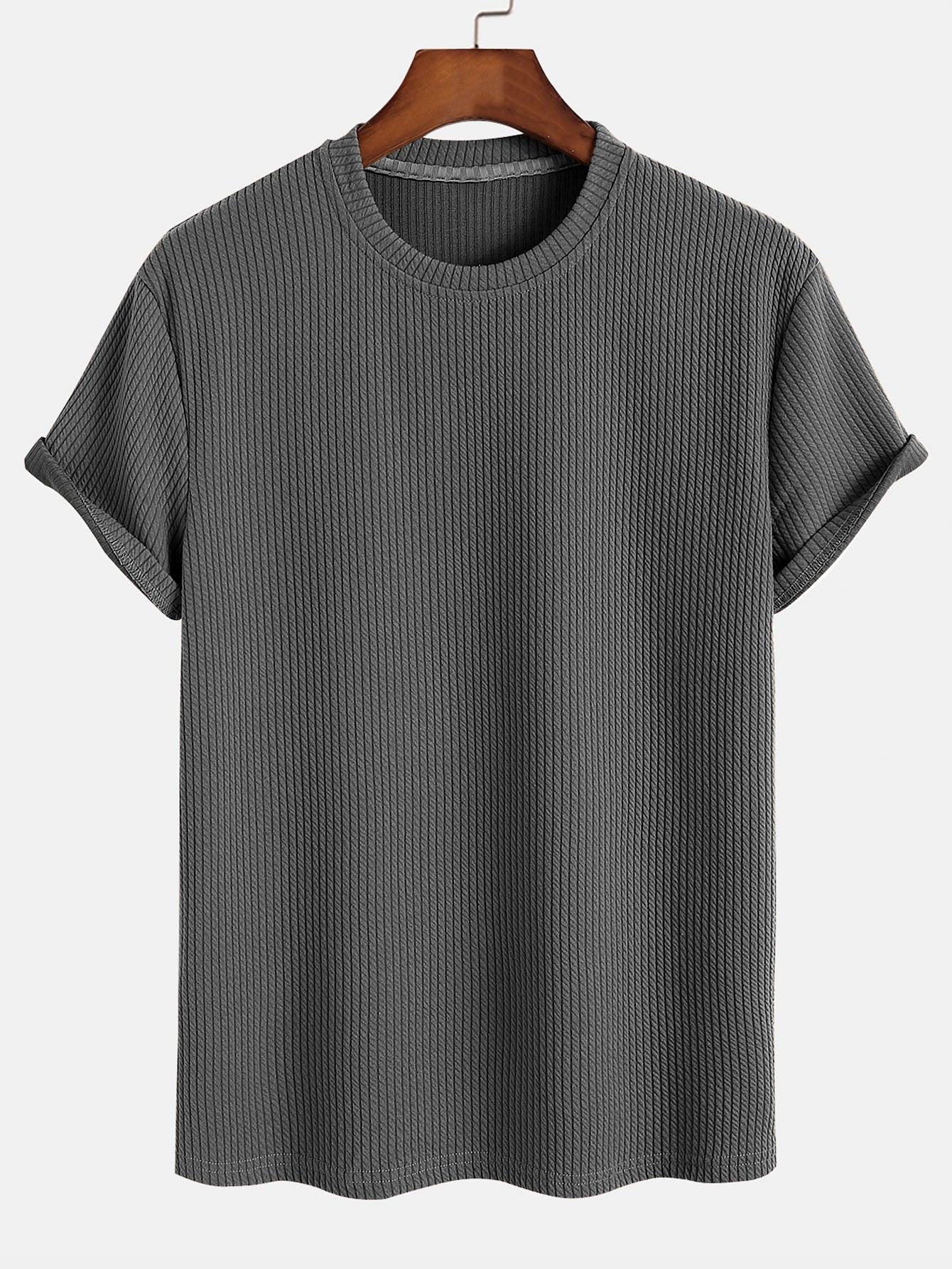 Muscle Fit geripptes T-Shirt