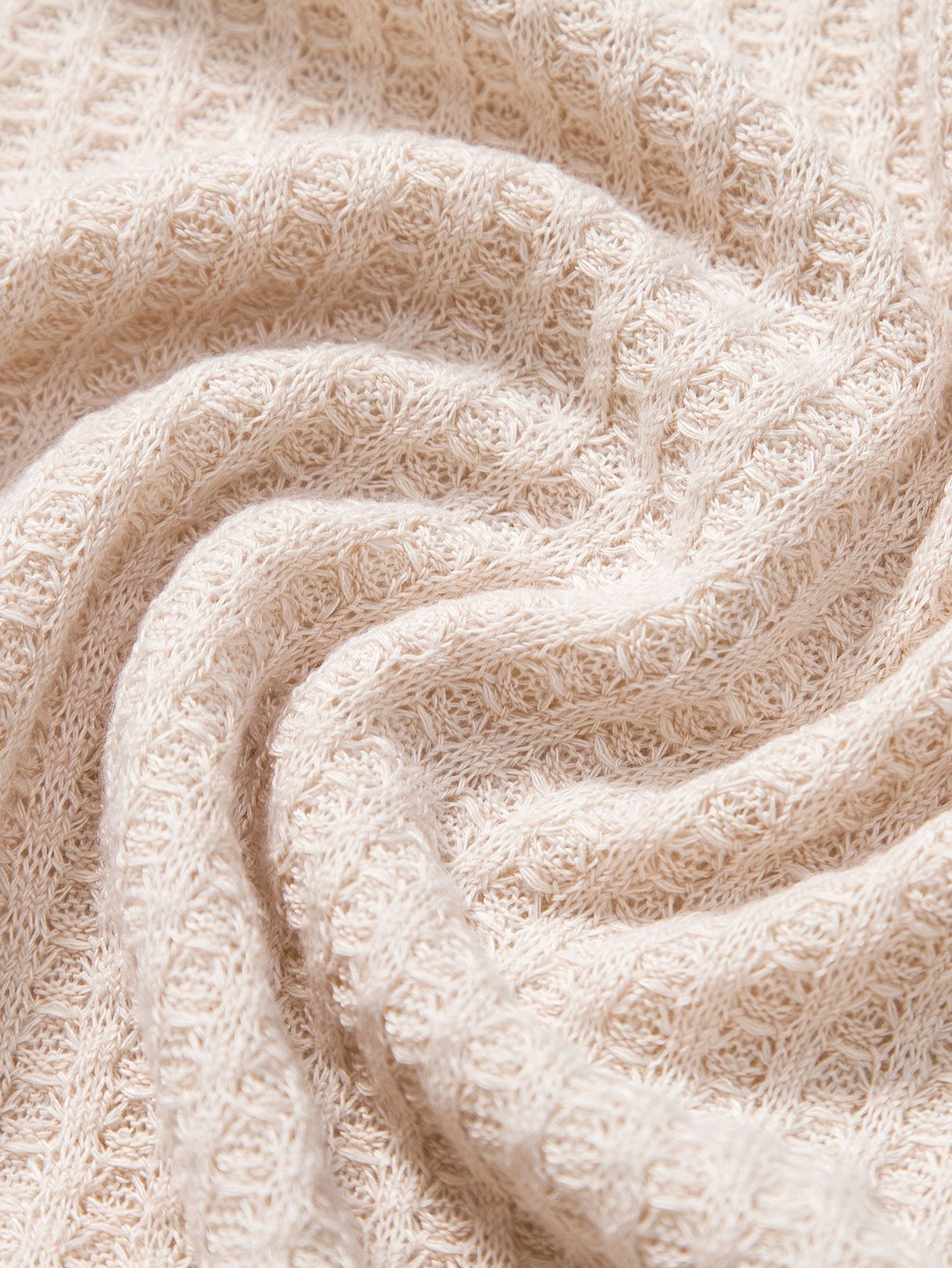 Massimo - Waffelgestricktes Poloshirt