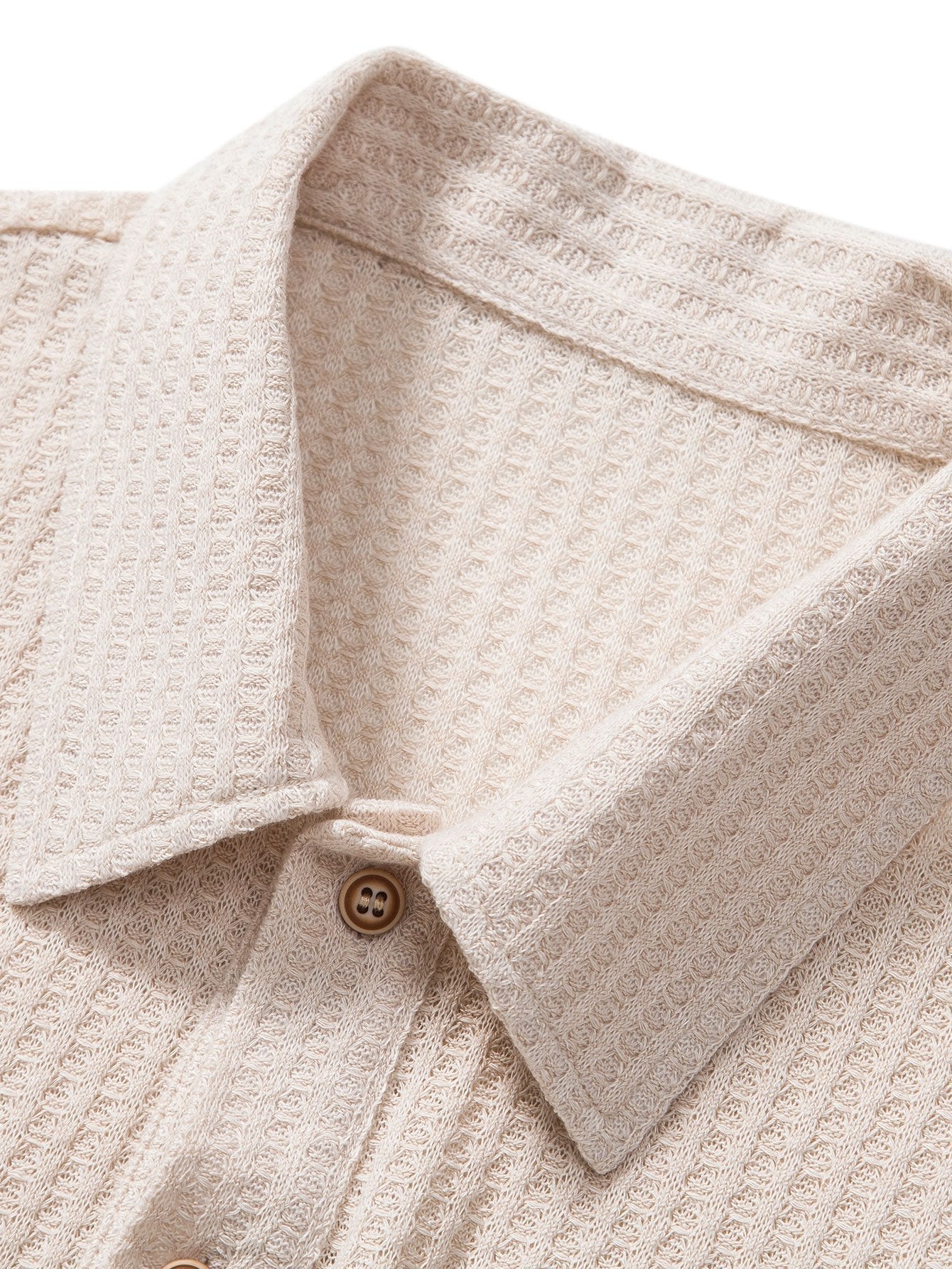 Massimo - Waffelgestricktes Poloshirt