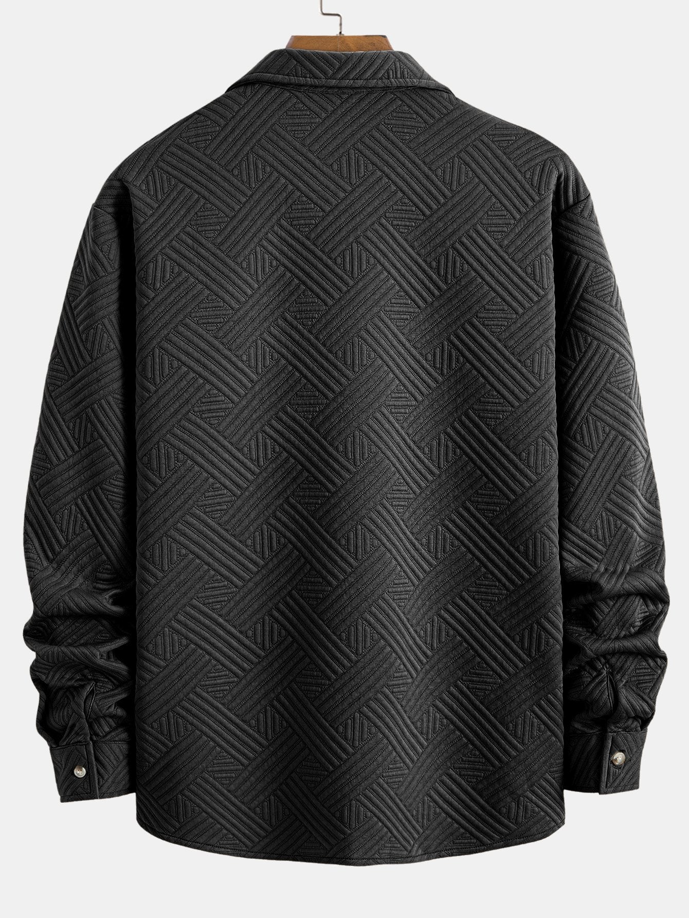 Gestreiftes Jacquard-Hemd mit Knöpfen