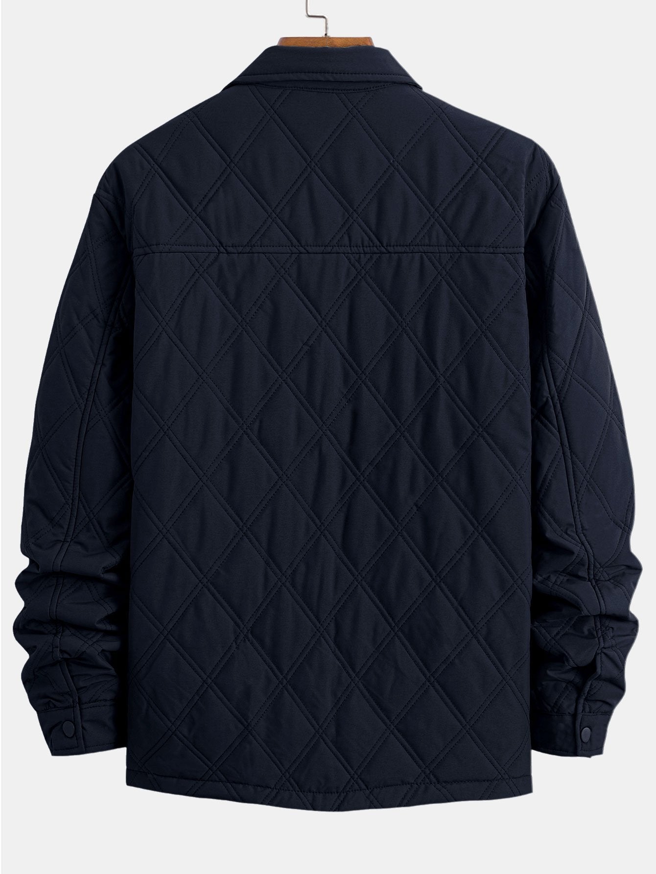 Gestepptes Overshirt mit Knöpfen