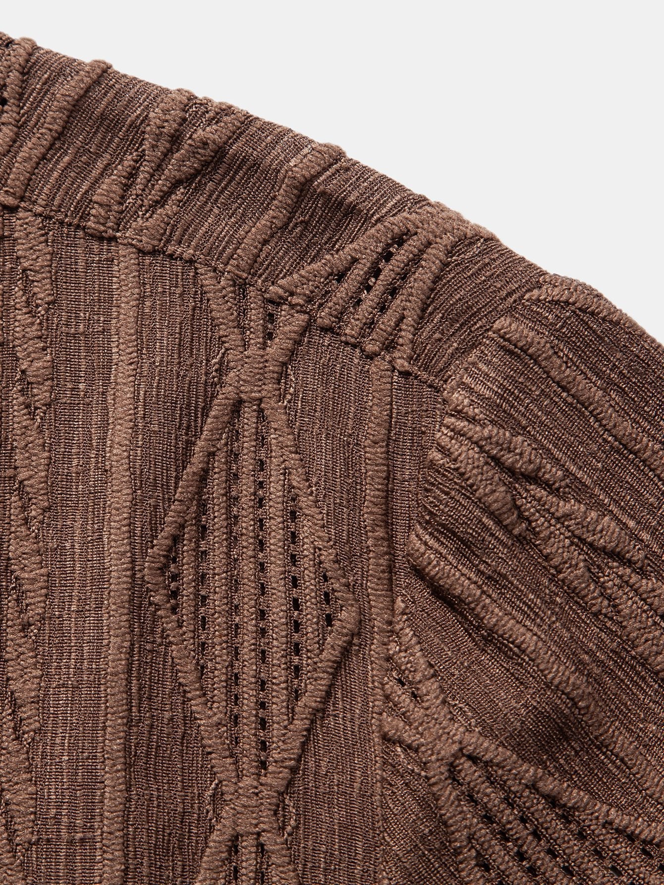 Geometrisches Jacquard-Ösen-Hemd im kubanischen Stil