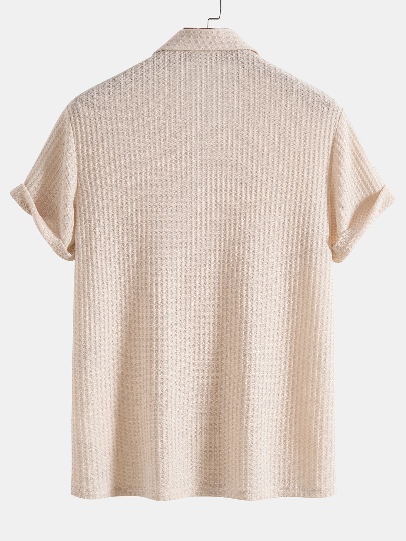 Massimo - Waffelgestricktes Poloshirt