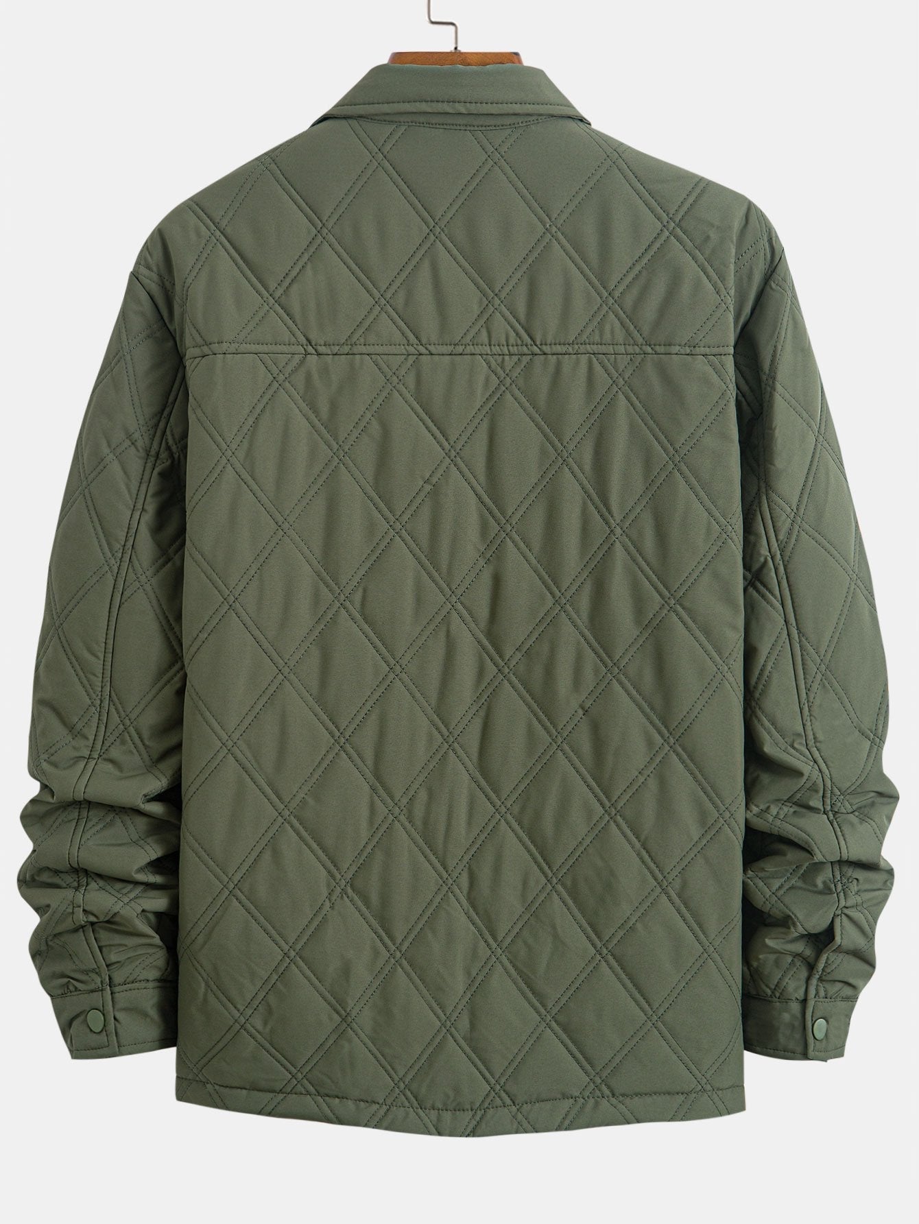 Gestepptes Overshirt mit Knöpfen