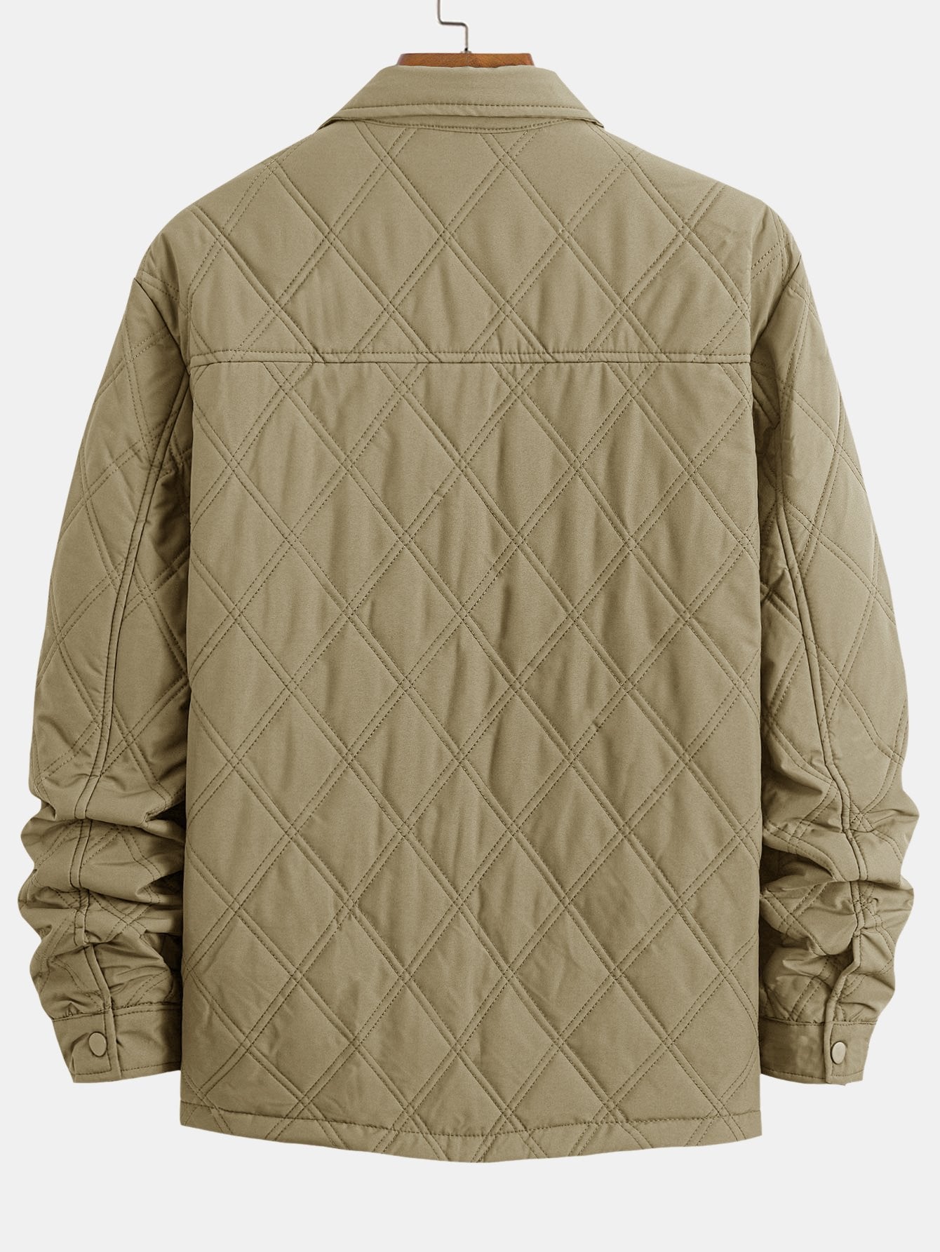 Gestepptes Overshirt mit Knöpfen