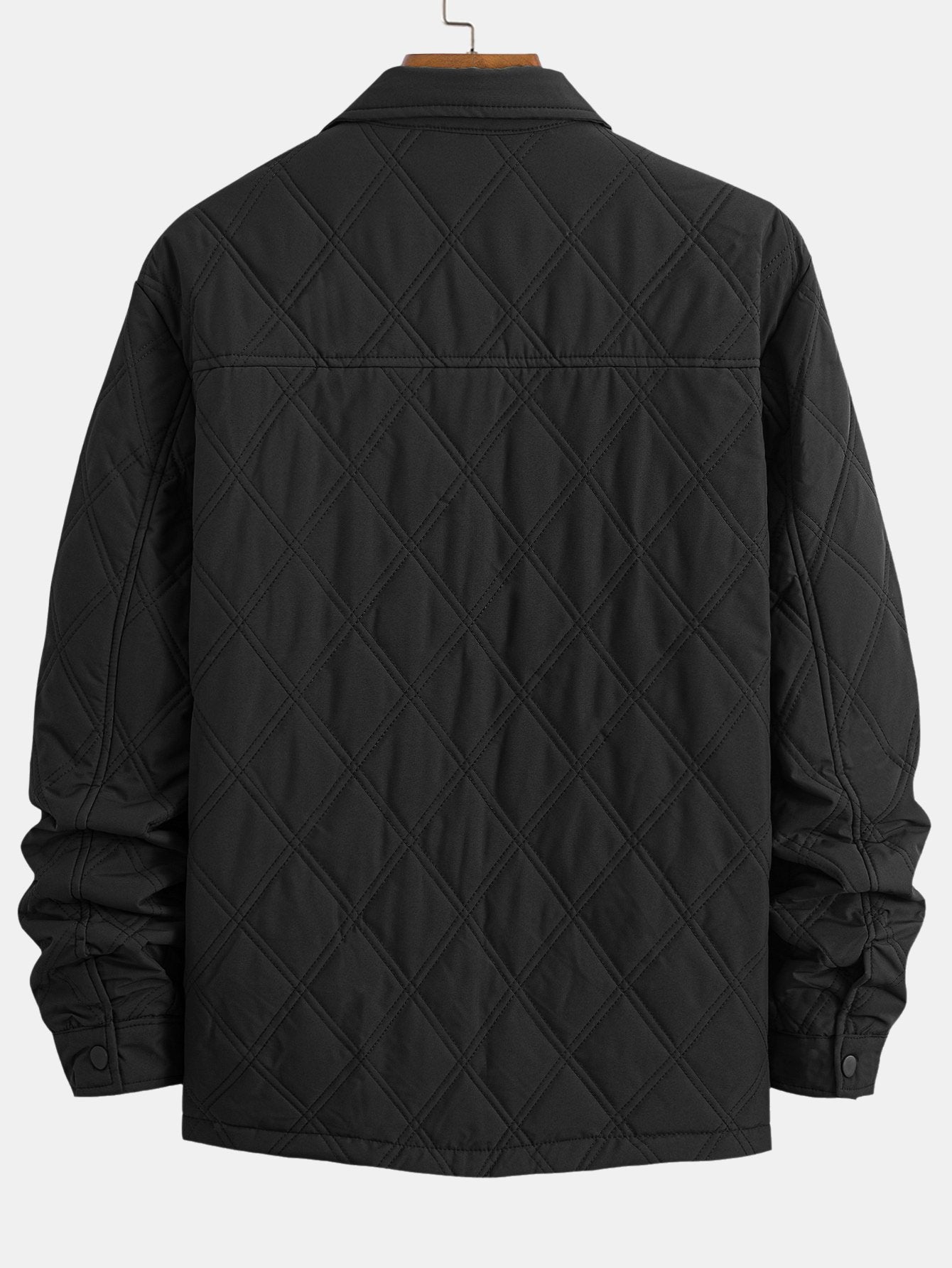 Gestepptes Overshirt mit Knöpfen