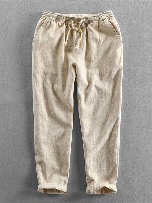 Kurze Hose aus Leinen-Baumwoll-Mischgewebe