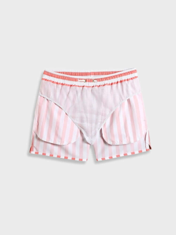 Gestreifte rote Badeshorts Monaco