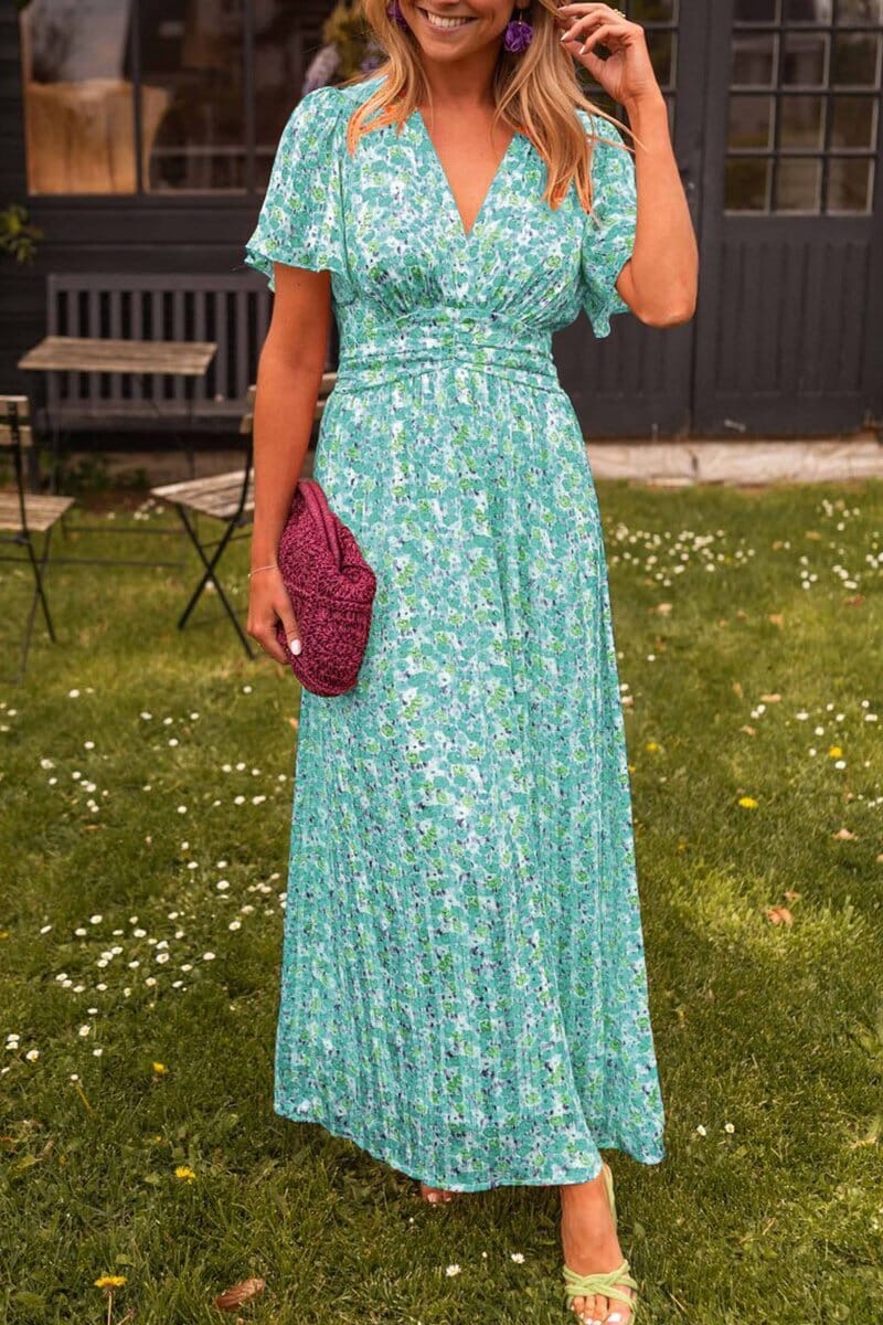 Sandra - Elegantes Maxikleid mit V-Ausschnitt