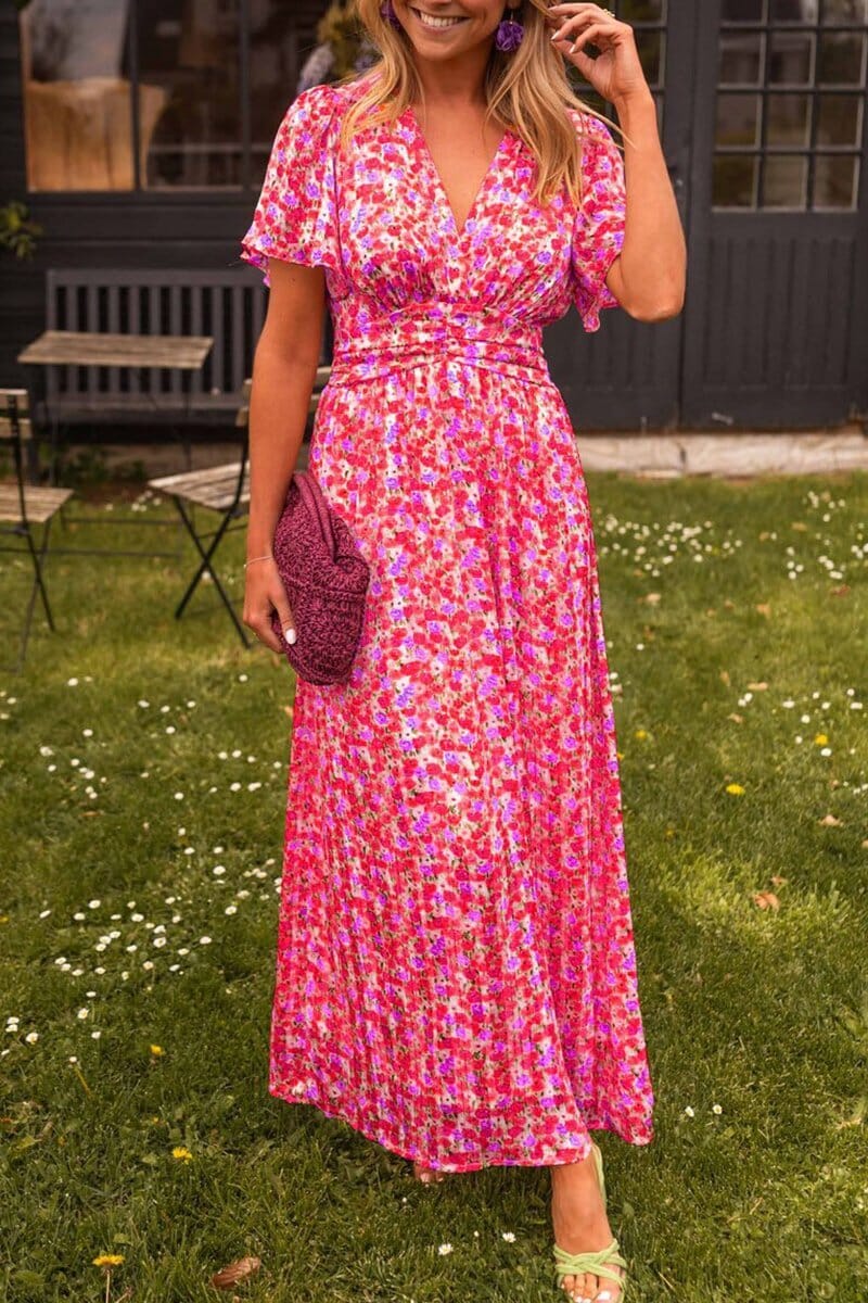 Sandra - Elegantes Maxikleid mit V-Ausschnitt