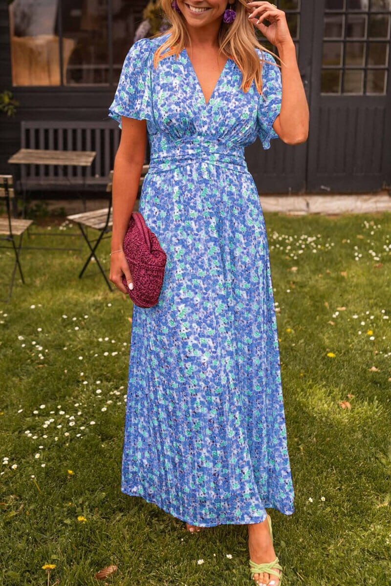 Sandra - Elegantes Maxikleid mit V-Ausschnitt