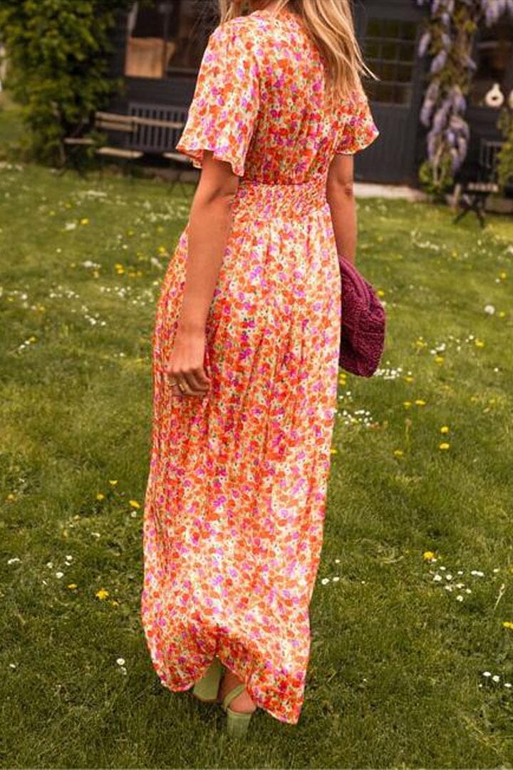 Sandra - Elegantes Maxikleid mit V-Ausschnitt
