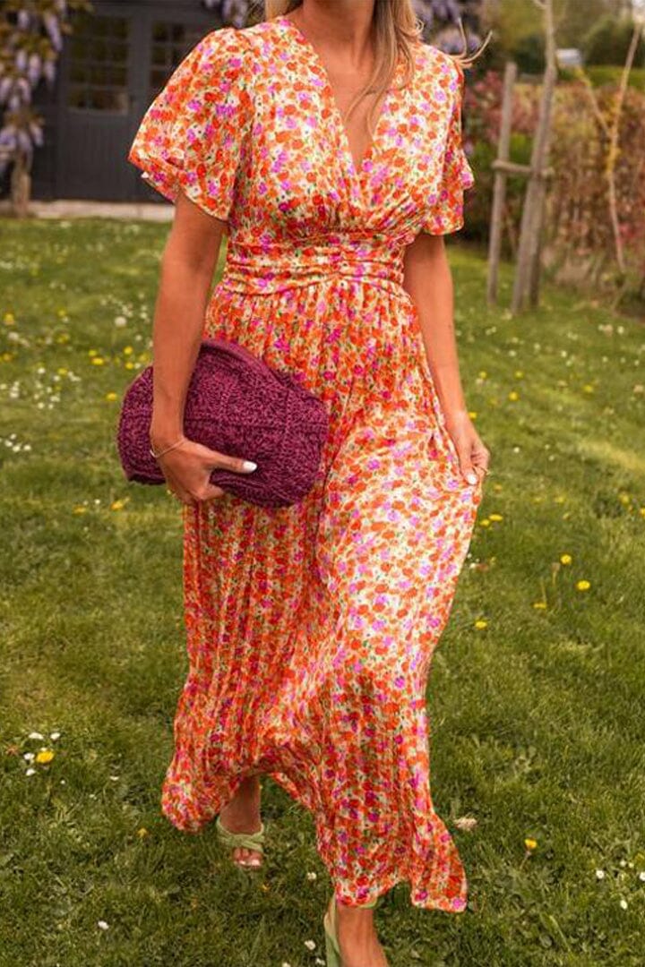 Sandra - Elegantes Maxikleid mit V-Ausschnitt