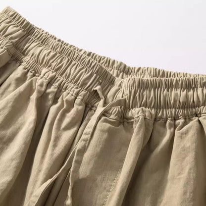 Japanische Karottenhose mit weitem Bein und lockerem Sitz