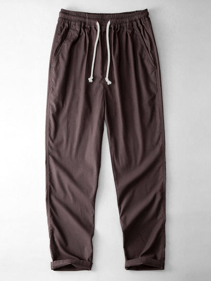 Gerade geschnittene Leinenhose