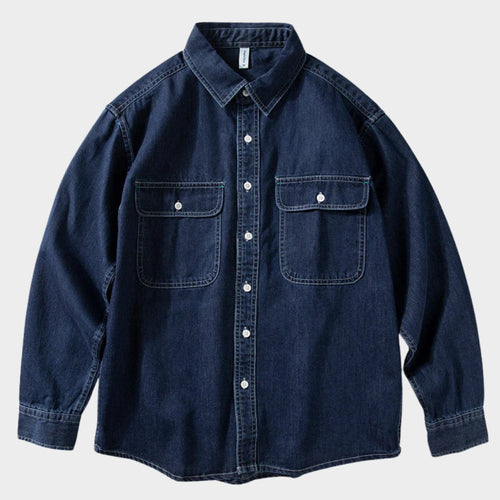 Denim Lockeres Amerikanisches Freizeithemd Jacke