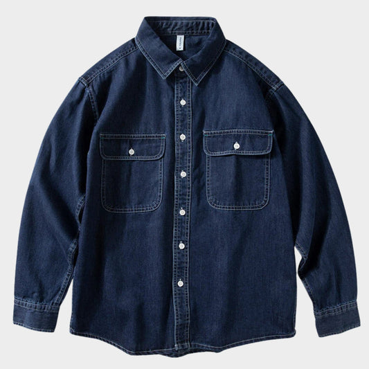 Denim Lockeres Amerikanisches Freizeithemd Jacke