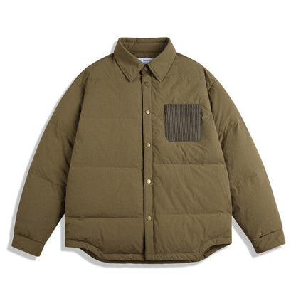 Japanische Retro Wasserabweisende Entendaunenhemd Daunenjacke