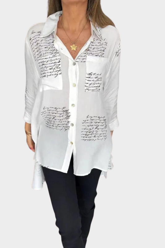 Leah - Handgeschriebenes Button-up-Hemd