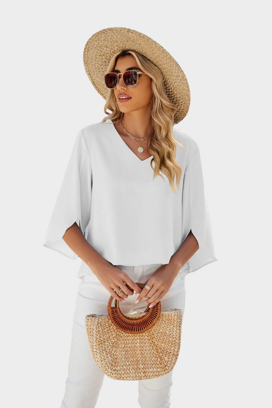 Karolin - Bluse mit V-Ausschnitt
