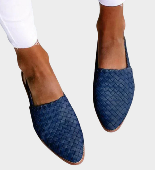 Cleo - Stilvolle Woven Slip-On Flats