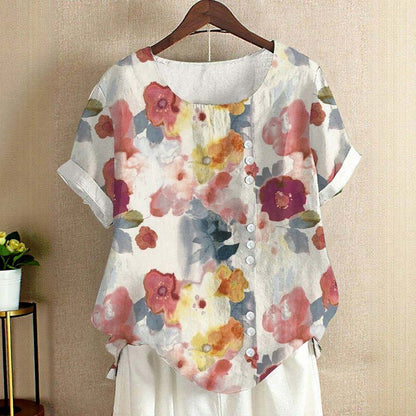 Cristina - Vintage-Bluse mit floralem Muster