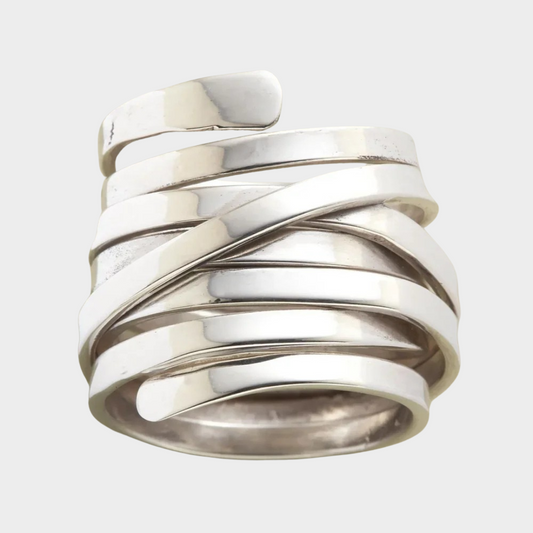 Vintage dicke Schicht Silber Ring