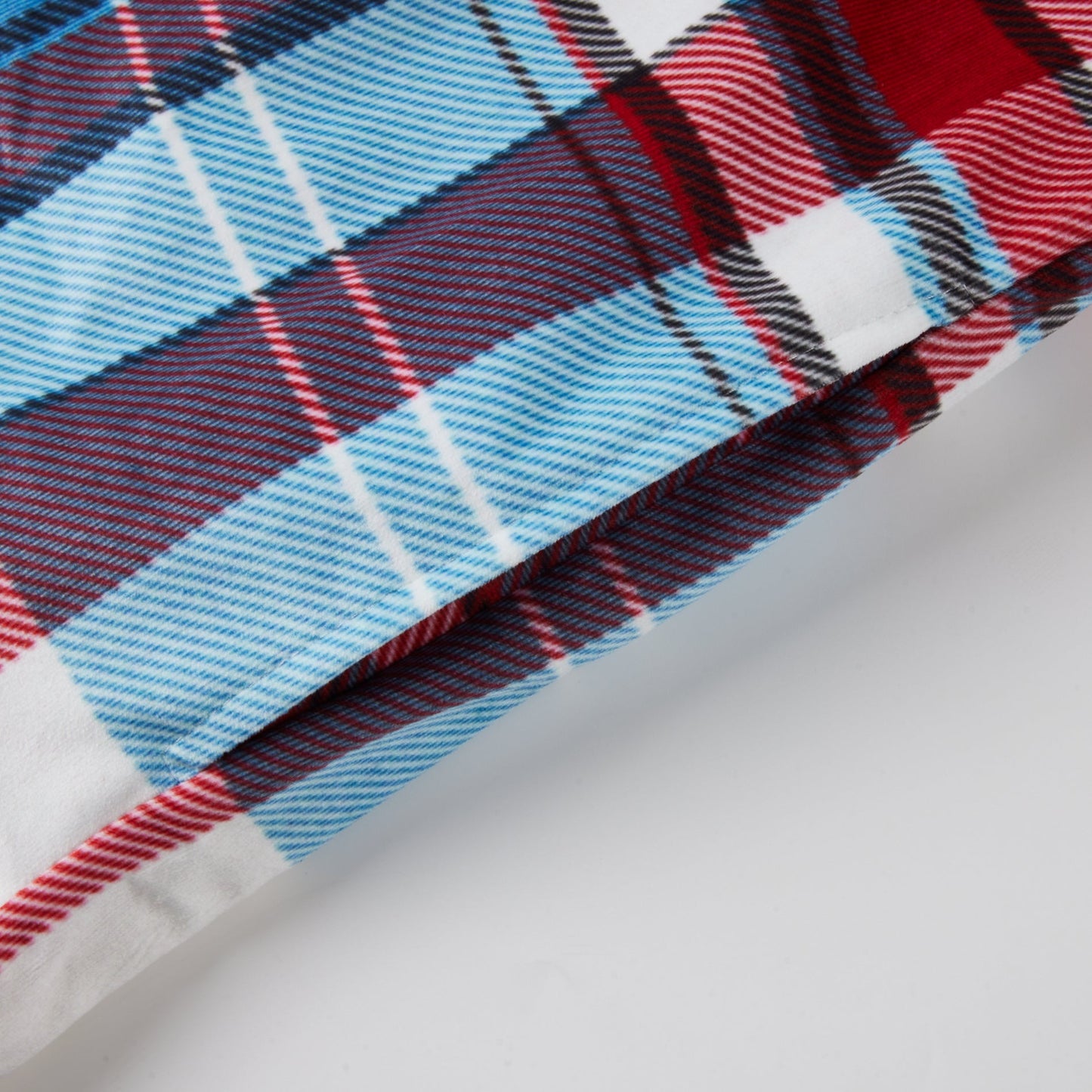 Rot-blau kariertes Flanellhemd mit Knopfleiste Jacke