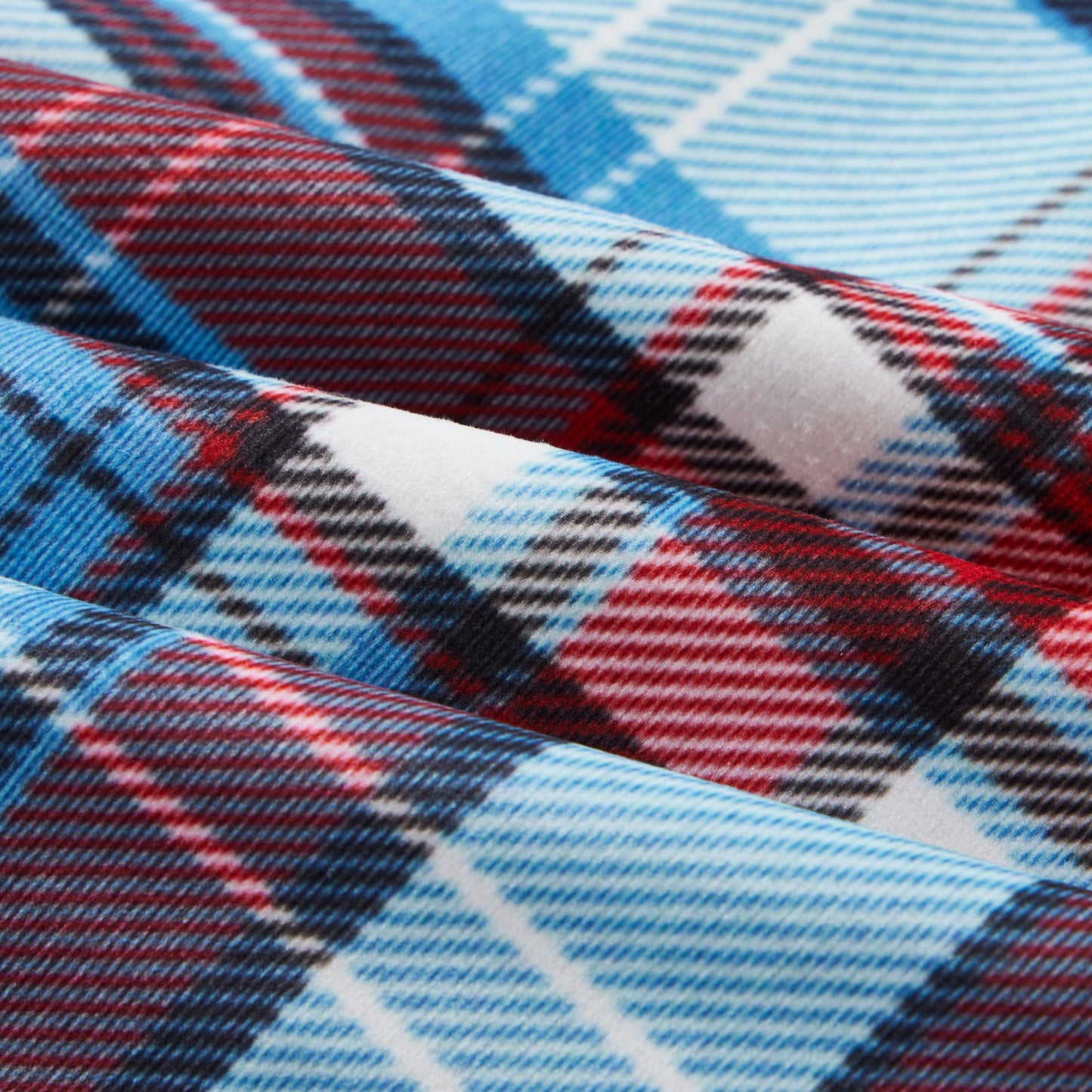Rot-blau kariertes Flanellhemd mit Knopfleiste Jacke