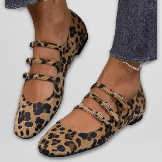 Adonise – Elegante Ballerinas mit Animal-Print