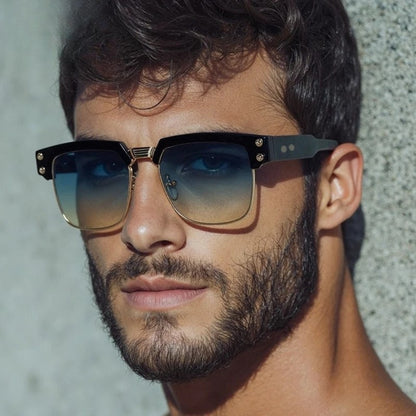 Cody – Steampunk-Sonnenbrille mit polarisierten Gläsern und eckigem Rahmen