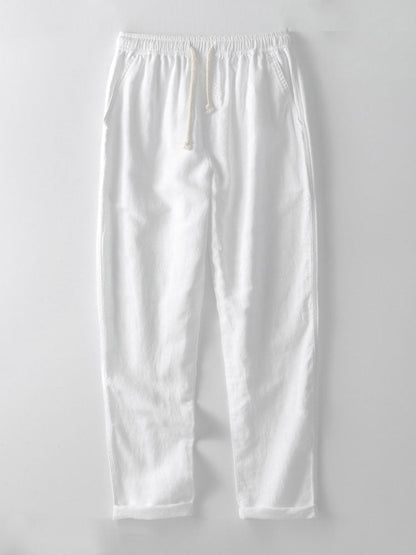 Gerade geschnittene Leinenhose